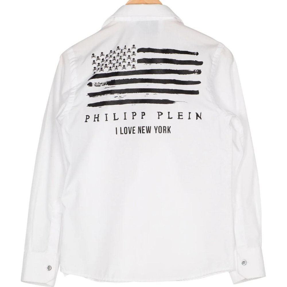 PHILIPP PLEIN JUNIOR Boys' Collar Button-Up Shirt Size: 8